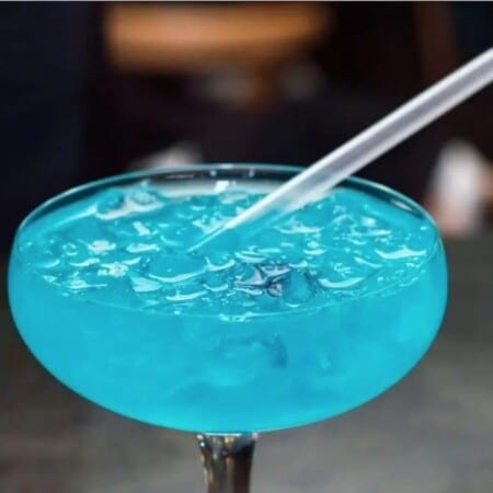 Blue Lagoon Cocktail Crushed Ice