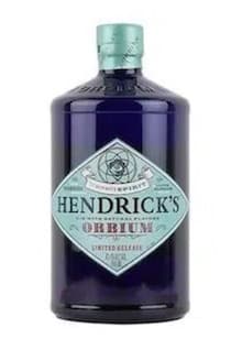Hendricks Orbium Blaue Flasche Hellblaues Etikett