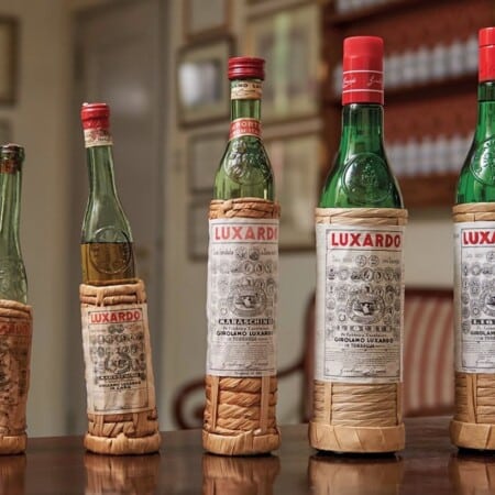 Maraschino Geschichte Flaschendesign über die Zeit