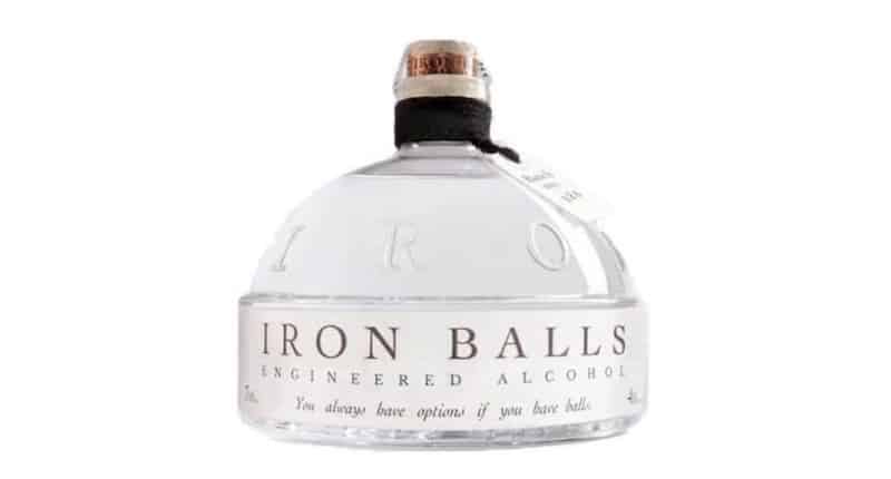 Iron Balls Gin Flasche